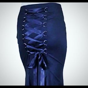 Long Gothic/Victorian lace up skirt